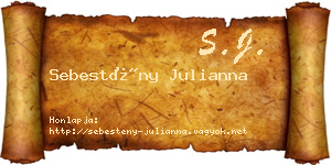 Sebestény Julianna névjegykártya