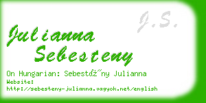 julianna sebesteny business card